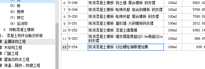 对拉螺栓堵眼增加费